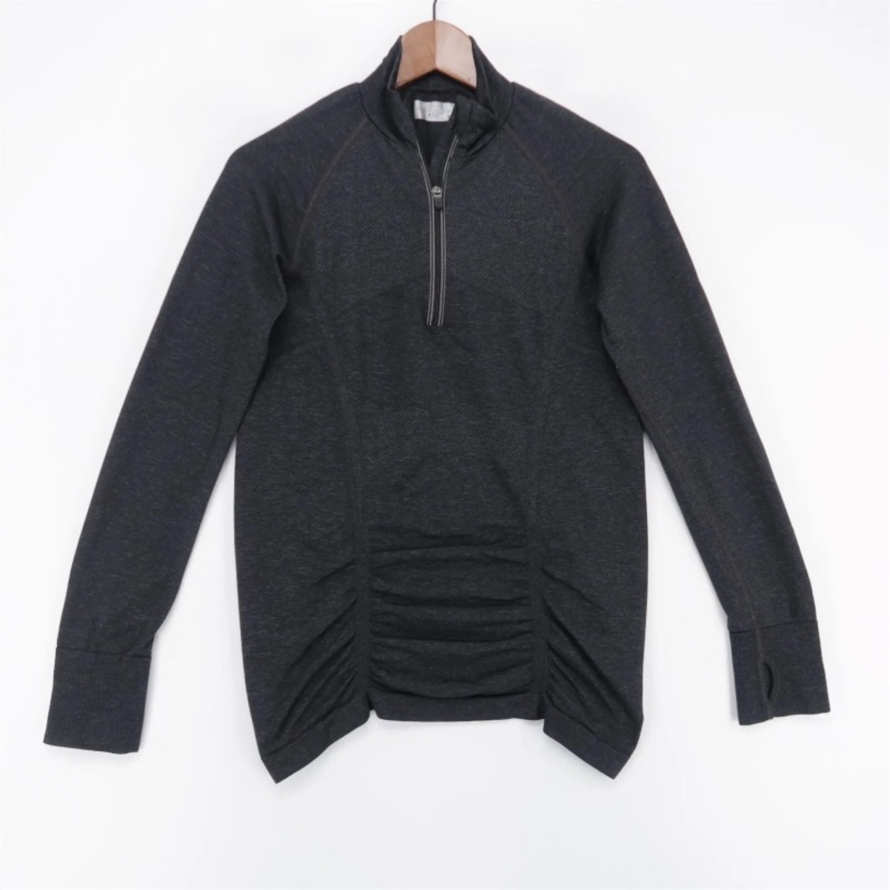 Athleta Fast Track Ruched 1/2 Zip Medium